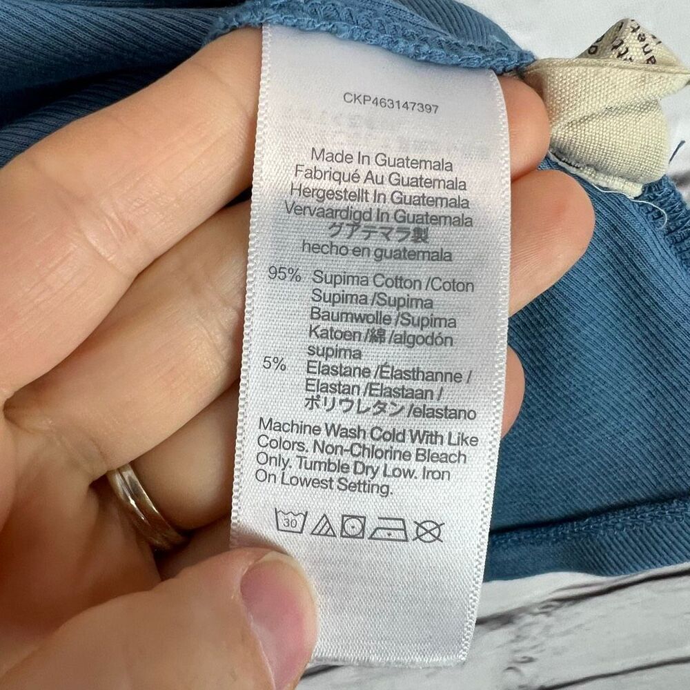 Madewell Women's Sleeveless Ribbed Tank Top Blue Size M - Picture 5 of 8